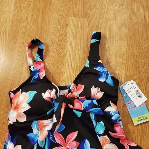 Swim Solutions Lanai Tummy Control Swimdress - NEW - Picture 5 of 16